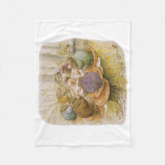 Das Tee-Party der Toads (von Beatrix Potter) Fleecedecke (Vorderseite)