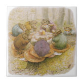 Das Tee-Party der Toads (von Beatrix Potter) Fliese (Vorderseite)