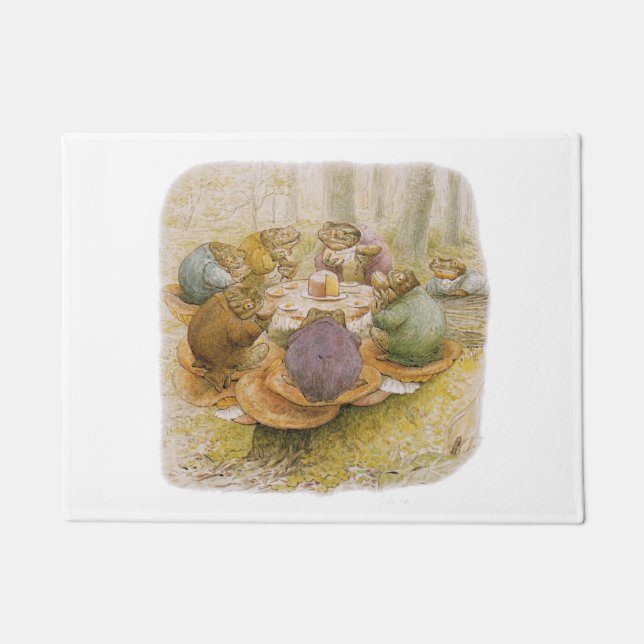 Das Tee-Party der Toads (von Beatrix Potter) Fußmatte (Vorderseite)
