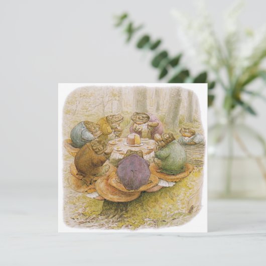Das Tee-Party der Toads (von Beatrix Potter) Karte (Stehend Vorderseite)