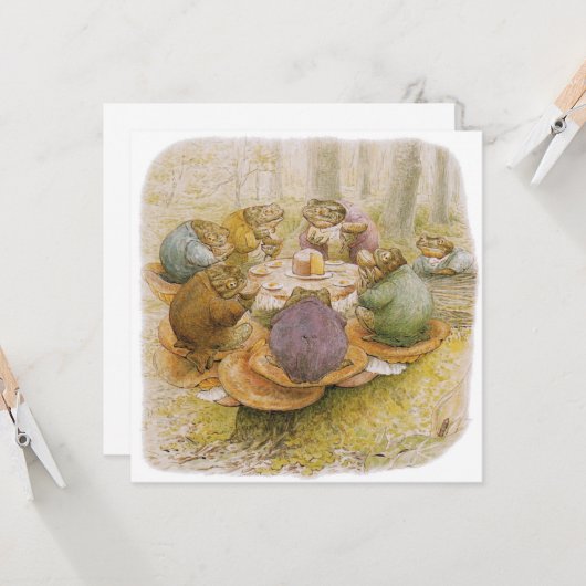 Das Tee-Party der Toads (von Beatrix Potter) Karte (Vorderseite/Rückseite Beispiel)