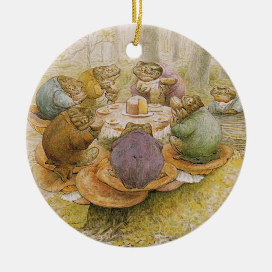 Das Tee-Party der Toads (von Beatrix Potter) Keramik Ornament (Vorne)