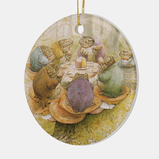 Das Tee-Party der Toads (von Beatrix Potter) Keramik Ornament (Links)