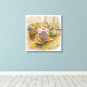 Das Tee-Party der Toads (von Beatrix Potter) Leinwanddruck (Insitu (Holzboden))