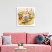 Das Tee-Party der Toads (von Beatrix Potter) Leinwanddruck (Insitu (Wohnzimmer))