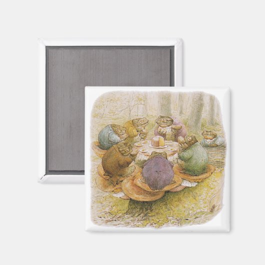 Das Tee-Party der Toads (von Beatrix Potter) Magnet (Vorderseite/Rückseite)