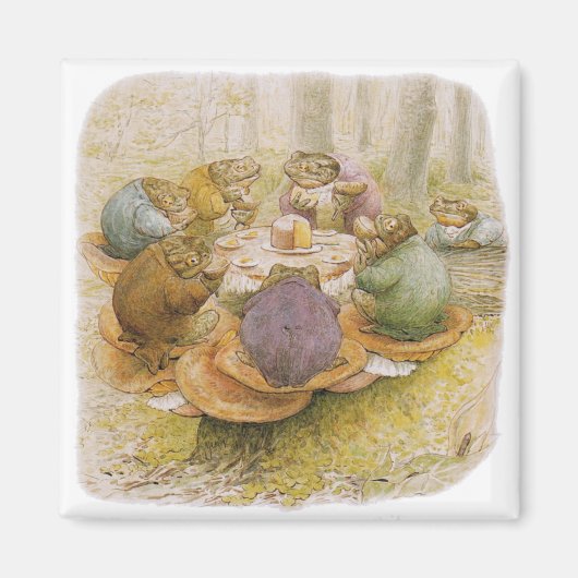 Das Tee-Party der Toads (von Beatrix Potter) Magnet (Vorne)