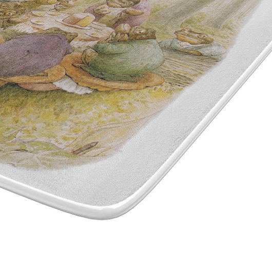 Das Tee-Party der Toads (von Beatrix Potter) Schneidebrett (Ecke)