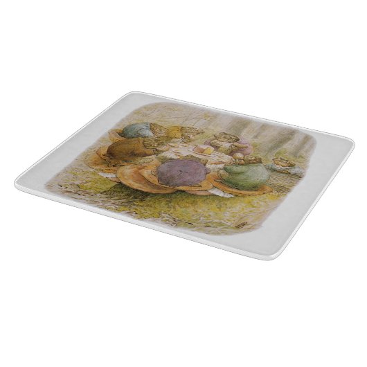 Das Tee-Party der Toads (von Beatrix Potter) Schneidebrett (Ecke)
