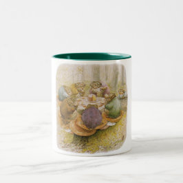 Das Tee-Party der Toads (von Beatrix Potter) Zweifarbige Tasse