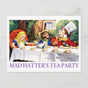 DAS TEE-PARTY DES MAD HATTER POSTKARTE