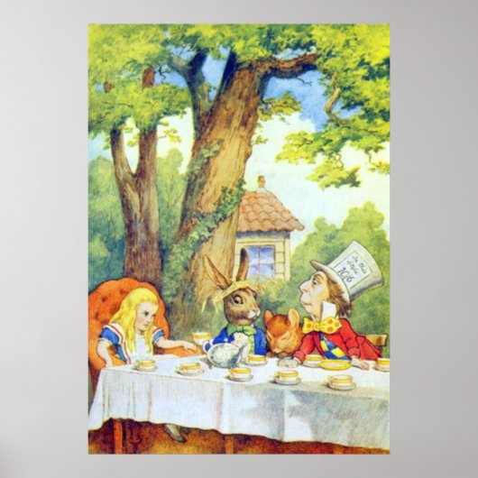 Das Tee-Party von Mad Hatters ist farbig Poster (Vorne)