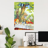 Das Tee-Party von Mad Hatters ist farbig Poster (Heimbüro)