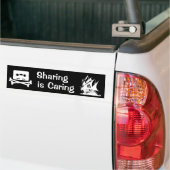 Das Teilen ist sich kümmerte Autoaufkleber (Auf Lkw)