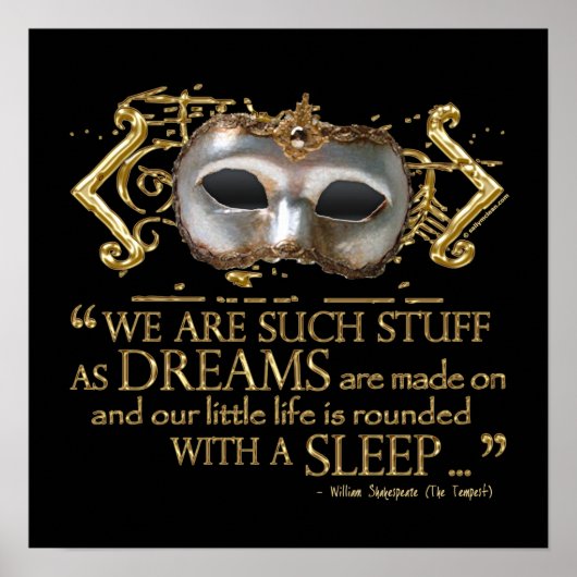 Das Tempest-Zitat (Gold-Version) Poster (Vorne)