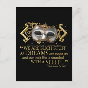 Das Tempest-Zitat (Gold-Version) Postkarte