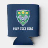 Das Tennis-Clublogo kann mit eigenem Text abkühlen Dosenkühler (Rückseite)