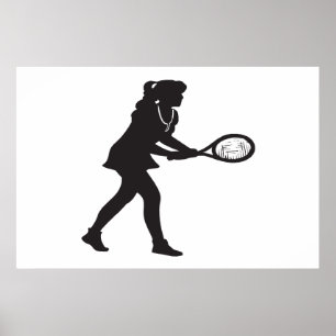 Das Tennis der Frauen Poster