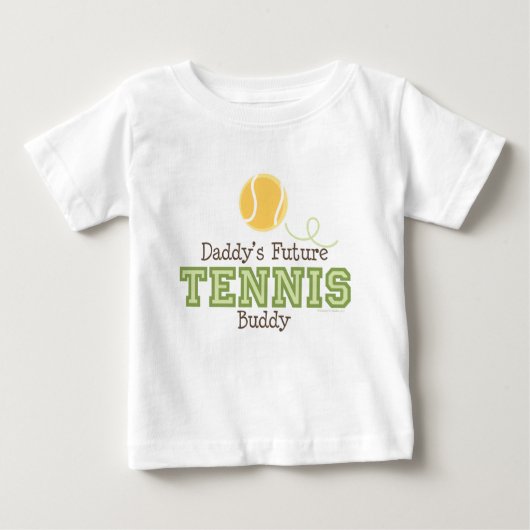 Das Tennis-Freund-Baby-T-Shirt des Vatis Baby T-shirt (Vorderseite)