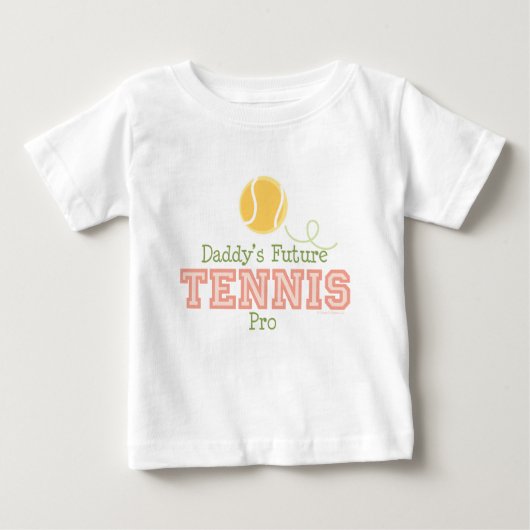 Das Tennis-Probaby-T-Shirt des Vatis zukünftiges Baby T-shirt (Vorderseite)