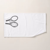 Das Tennisleben ist besser auf dem Platz in Schwar Handtuch (Handtuch)