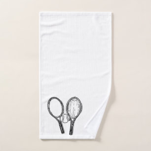 Das Tennisleben ist besser auf dem Platz in Schwar Handtuch
