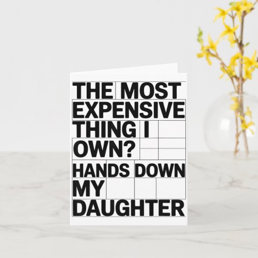 Das Teuerste, was ich besitze_ Hands Down My Daug Karte (Gelbe Blume)