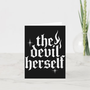 Das Teufels-Shirt - Lustiges freches Mädchen Gothi Karte