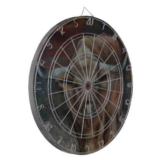 Das Texas Longhorn Stier Dartscheibe (Vorderseite Links)