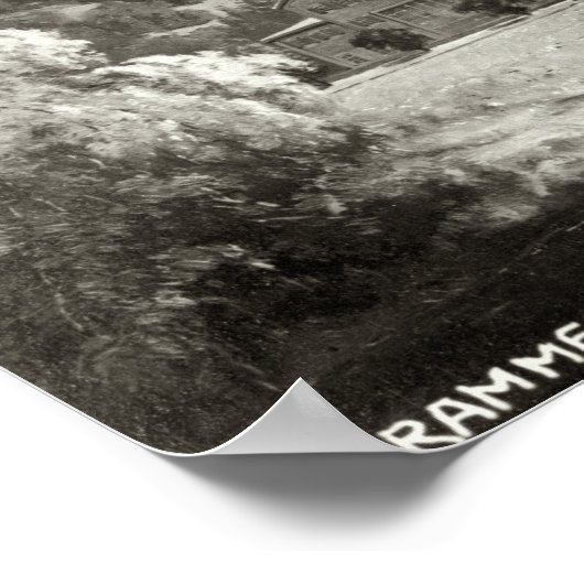 Das Theater in Oberammergau, 1930 Poster (Ecke)