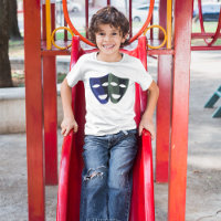 Das Theater maskiert Blau und Grün