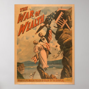 Das Theaterplakat zum Krieg des Reichtums Poster