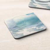 Das Thema "Beach Waves" Malerei Getränkeuntersetzer (Linke Seite)