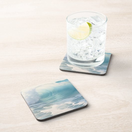 Das Thema "Beach Waves" Malerei Getränkeuntersetzer (Rechte Seite)