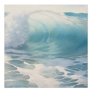 Das Thema "Beach Waves" Malerei Poster