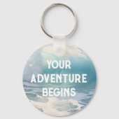 Das Thema "Beach Waves" Malerei Schlüsselanhänger (Rückseite)