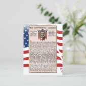 Das Thema der Amtseinführung in Gettysburg Postkarte (Stehend Vorderseite)