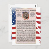 Das Thema der Amtseinführung in Gettysburg Postkarte (Vorne/Hinten)