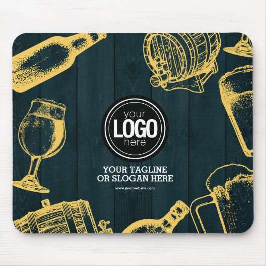 Das Thema Dunkelgrüne Brauerei personalisieren Mousepad (Vorne)