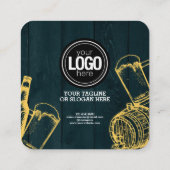 Das Thema Dunkelgrüne Brauerei personalisieren Rabattkarte (Rückseite)