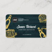 Das Thema Dunkelgrüne Brauerei personalisieren Visitenkarte (Vorderseite)