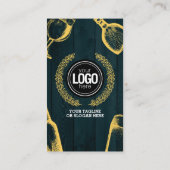Das Thema Dunkelgrüne Brauerei personalisieren Visitenkarte (Rückseite)
