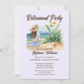 Das Thema "Frauen im Ruhestand" Elegante Frau Einladung (Vorderseite)