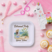 Das Thema "Frauen im Ruhestand" Elegante Frau Pappteller (Party)