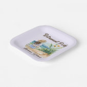 Das Thema "Frauen im Ruhestand" Elegante Frau Pappteller (Gewinkelt)