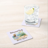 Das Thema "Frauen im Ruhestand" Elegante Frau Rechteckiger Pappuntersetzer (Vor Ort)