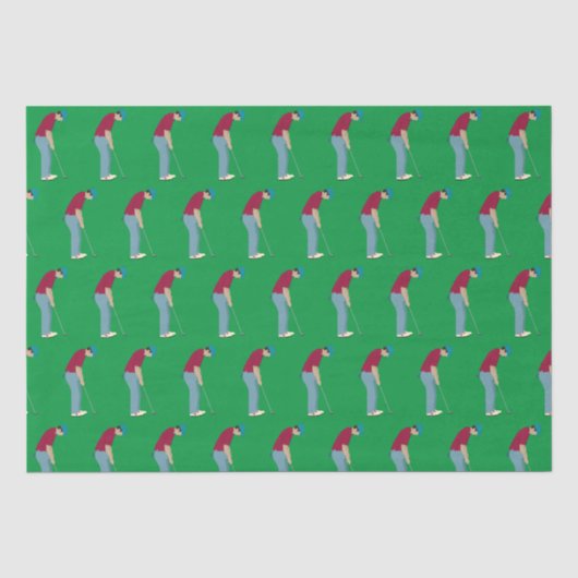 Das Thema "Grüne Golf Putting" Seidenpapier (Vorderseite)