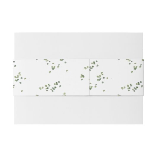 Das Thema Grüne Wälder in einer Hochzeit Einladungsbanderole (Rückseitenbeispiel)