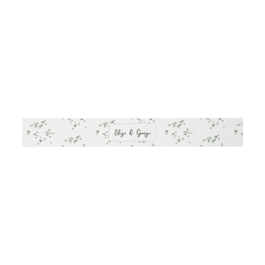 Das Thema Grüne Wälder in einer Hochzeit Einladungsbanderole (Flach)