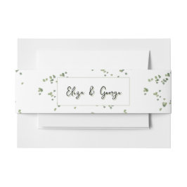 Das Thema Grüne Wälder in einer Hochzeit Einladungsbanderole